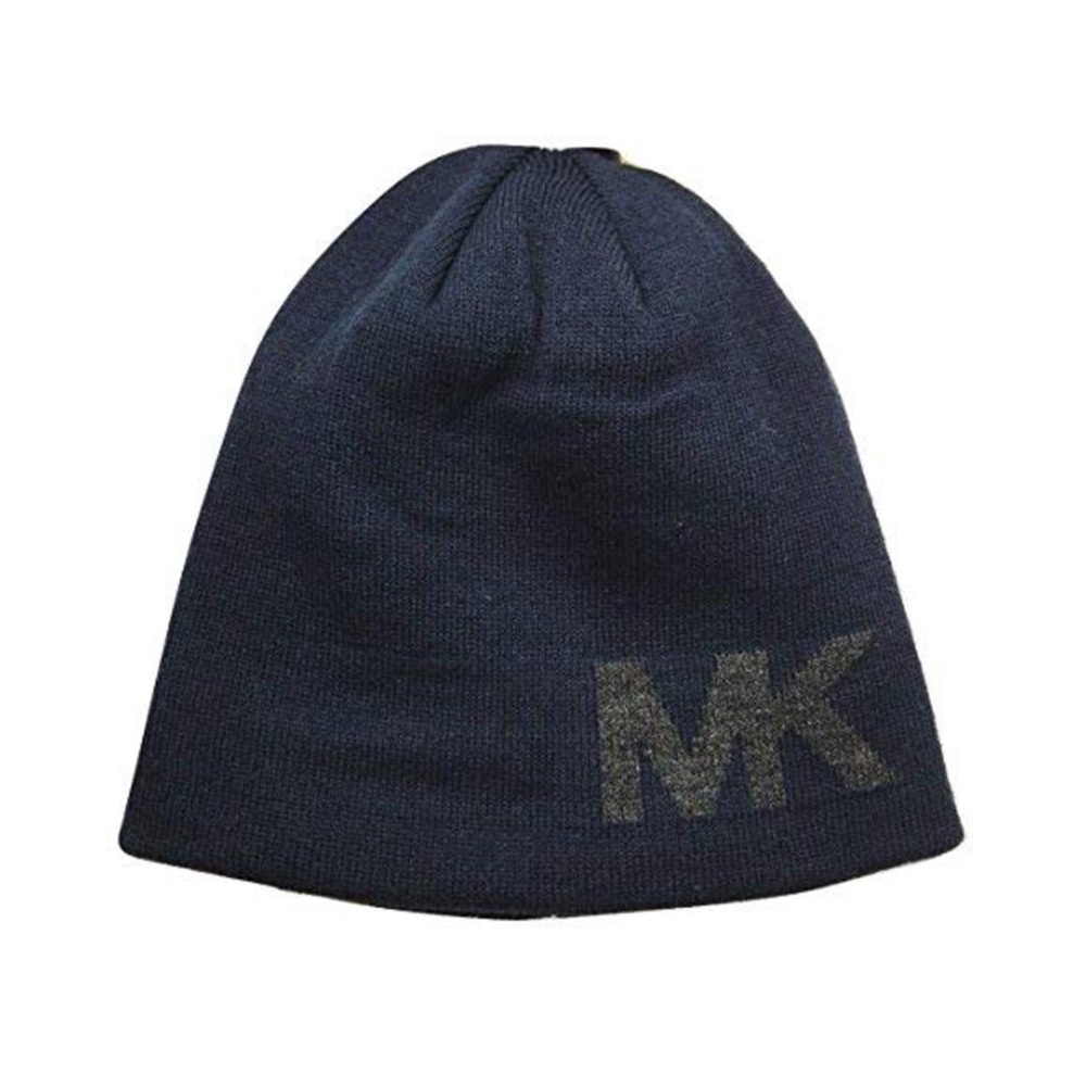 Michael Kors MK Reversible Logo Knit Beanie Hat